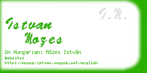 istvan mozes business card